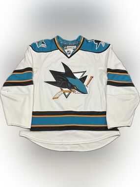 San Jose Sharks Blank Reebok Edge 1.0 NHL Hockey Jersey Size 50